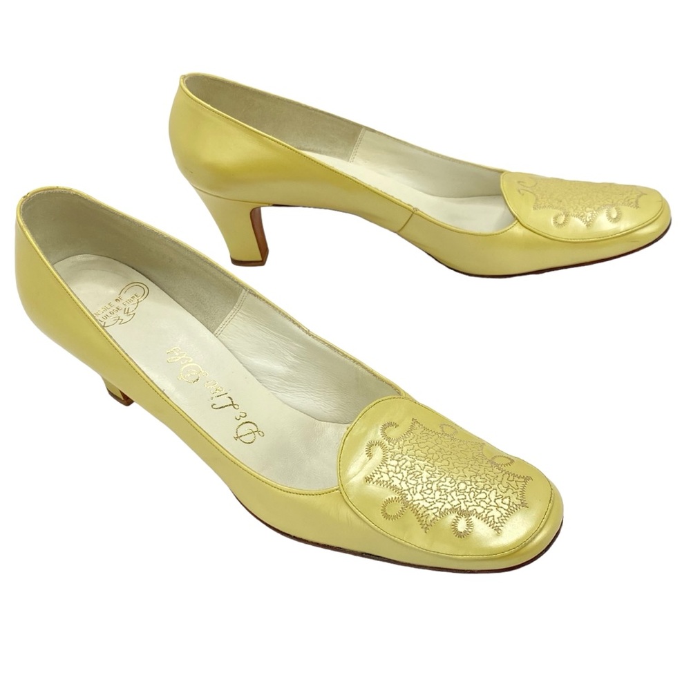 DeLiso Debs Vintage Yellow Heels
